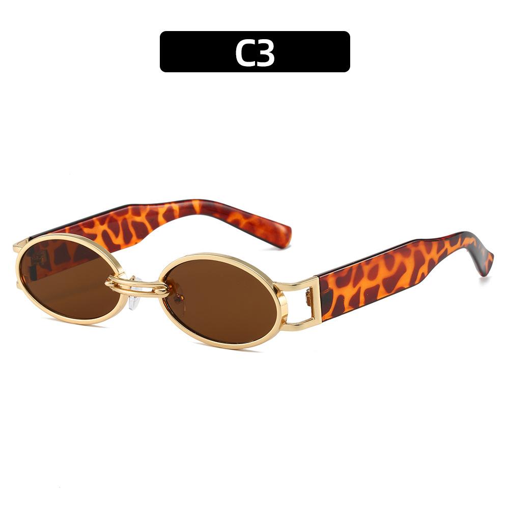 New Vintage Oval Sunglasses Woman Ins Small Retro Punk Sunglasses For Women Luxury Brand Designer UV400 Protection