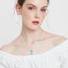 Szjinao Real 925 Silver Aquamarine Pendant For Women Gemstone Necklace Pendants Viking Handmade Undefined Fine Jewelry
