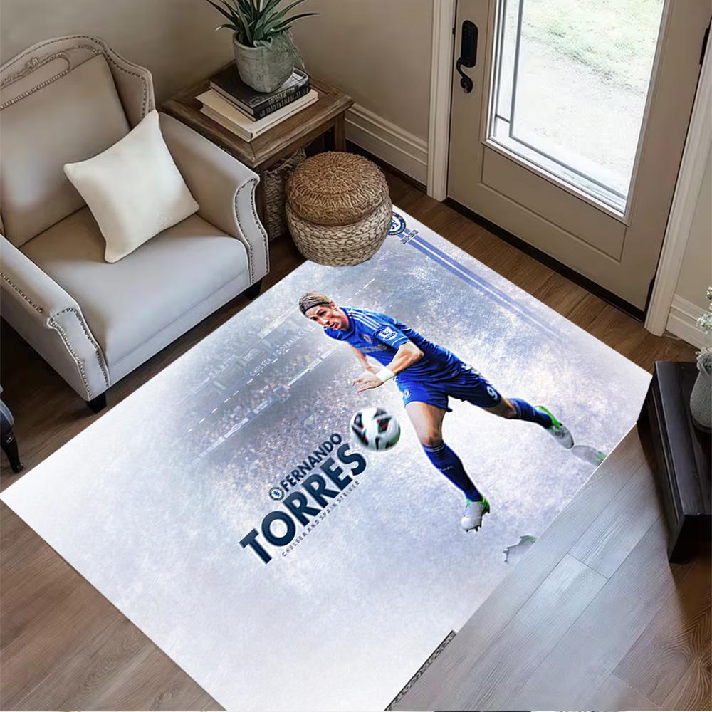 Football Player Kit Celebrating Carpet Suitable for Study Room Dormitory Decorate Room Game Room Anti-slip Rug Anime Office Decor Best for Christmas