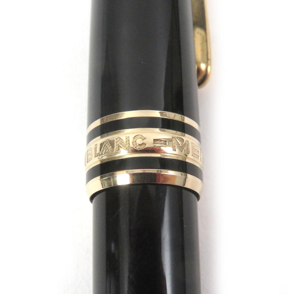 Great MONTBLANC Ballpoint Pen Meisterstck Classic Twist Type Black Gold Mens Used