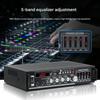 Compactly 60W Double Channel Amplifier Featuring 5Band Equalizers And Multiple Music Input Option Improved Experience