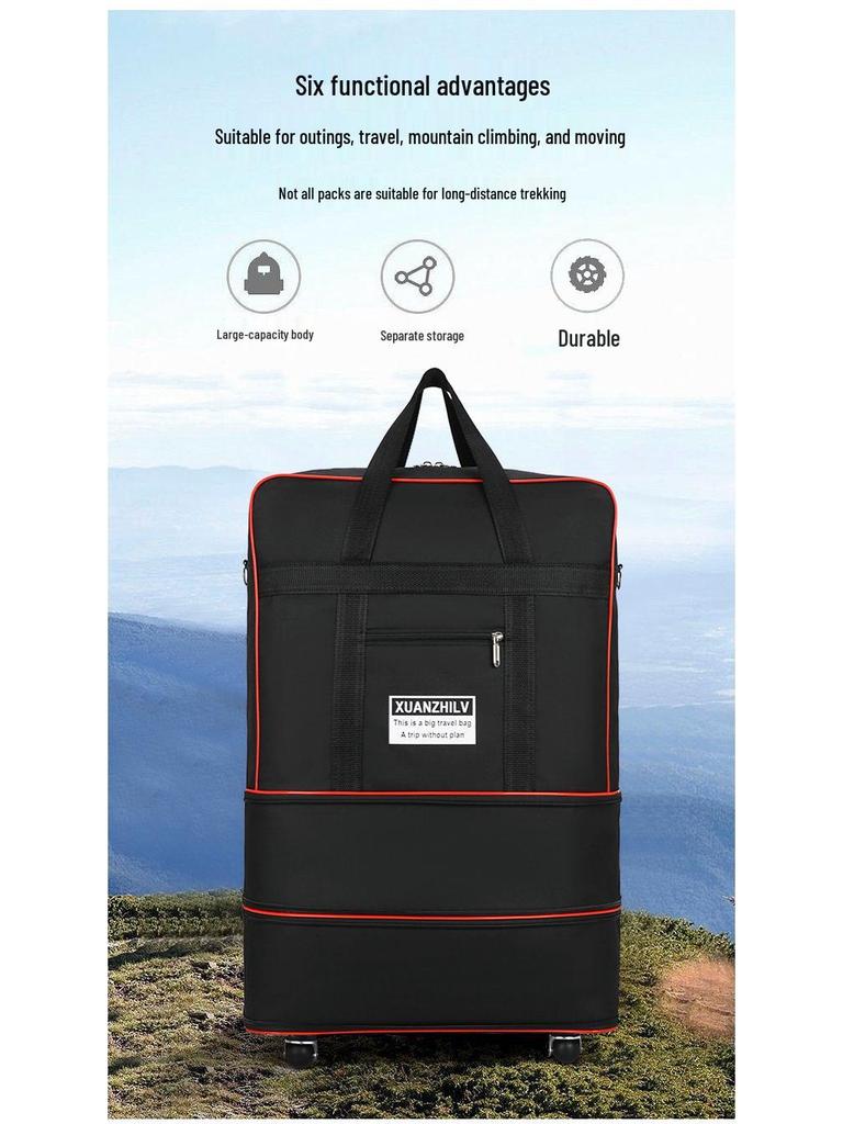 Expandable Foldable Travel Luggage with Universal Wheels - Large Capacity 158 Air Checked Baggage