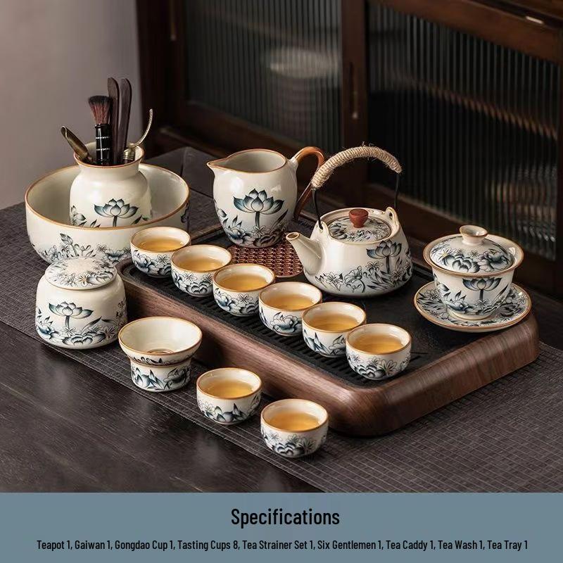 Chaxun Ru Kiln Lotus Kung Fu Tea Set