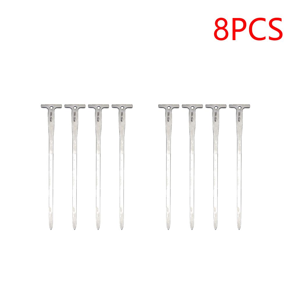 4-20PCS 12cm Tent Ground Stakes with Hole Hiking Tent Nails Stainless Steel Camping Tent Spikes for Camping Canopy Awning