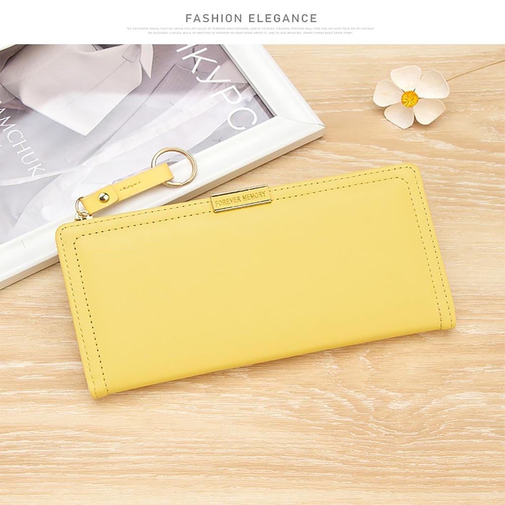 FOREVER MEMORY Long PU Card Bill Coin Gift for Women [Akkerds] Wallet, Bi-fold, Slim, Cute, Stylish, Leather, Women's Wallet, Slots, Compartment,