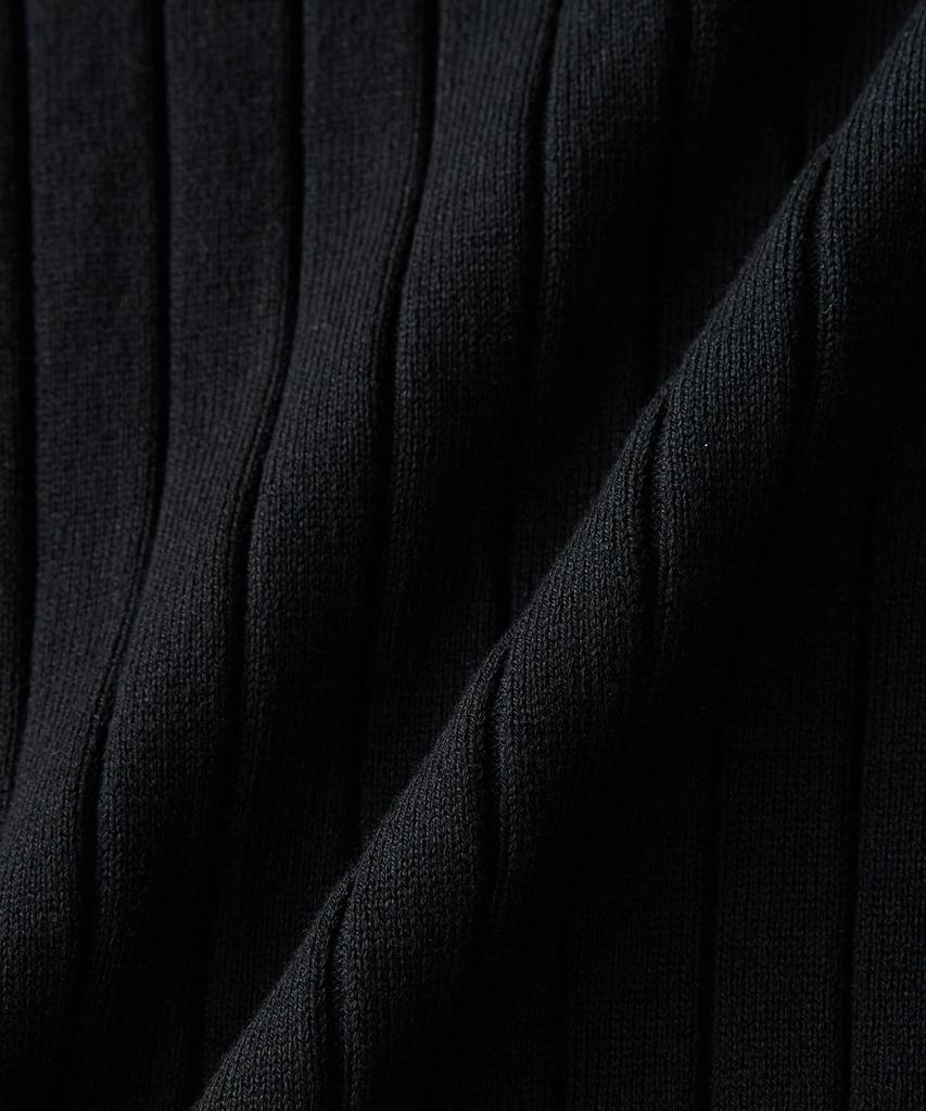 ROPE PICNIC Bio Wide Rib Boat Neck Knit Black Size 38 Women's Pullover, GDM13010, (01),