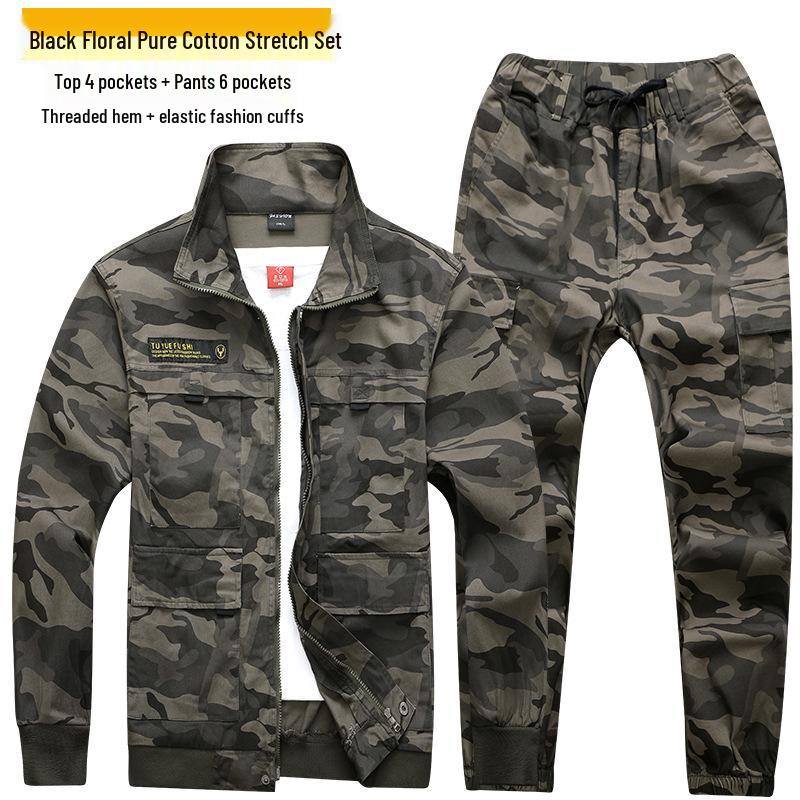 Camouflage Long Sleeve Workwear Suit for Welding & Auto Repair