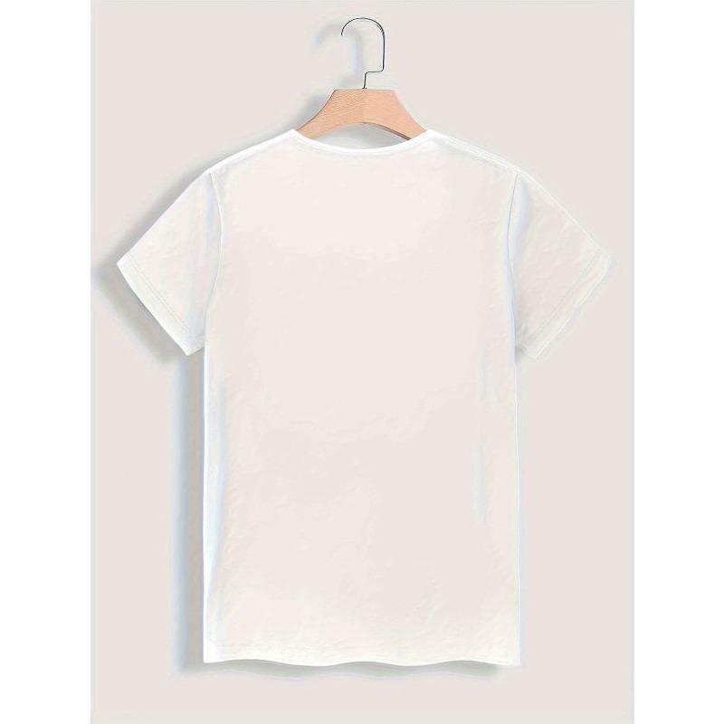 Vintage Book Print Round Neck Fashion Casual T-Shirt Women's Short Sleeve Top