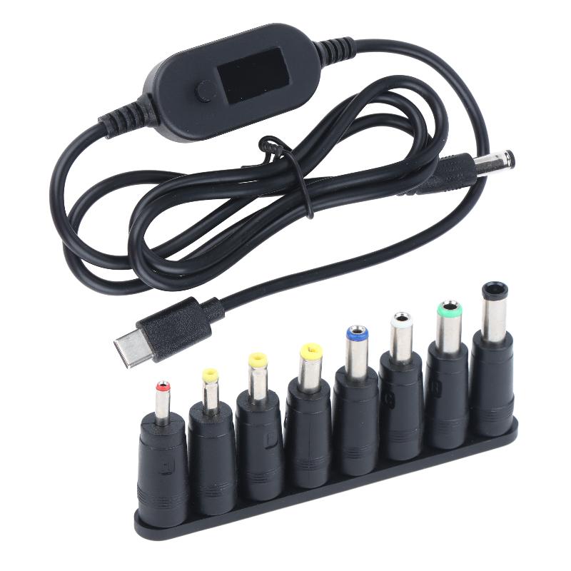 140W Type C to DC Charging Cable Set Wide Voltage Compatible Fast Charging Cord for Laptops Routers Small Office Electronics