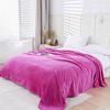 Solid Color Flannel Blanket Office Air Conditioning Soft Warm Imitation Mink Fur Throw Sofa Cover Bedspread Airplane Blankets