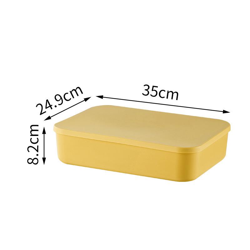 Colored Desktop Storage Box with Lid - Organizer for Socks, Underwear, Snacks, Toys, and Sundries