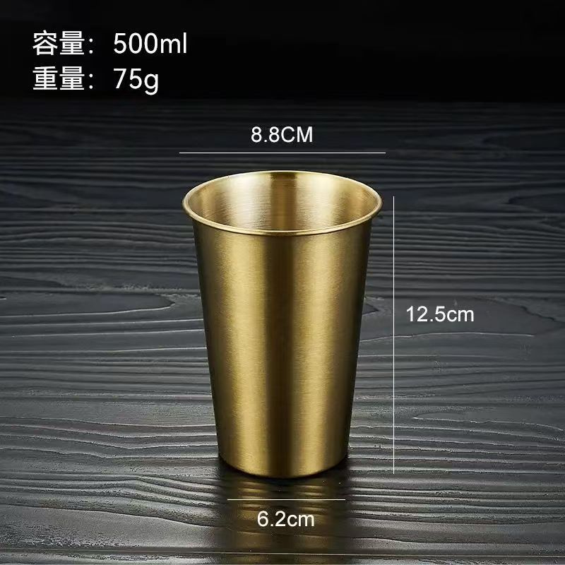 304 Stainless Steel Beer Cup,350/400/500ml Coffee Mug Drop Resistant Outdoor Restaurant Beverage Cups, Bar Wine Accessories Gift