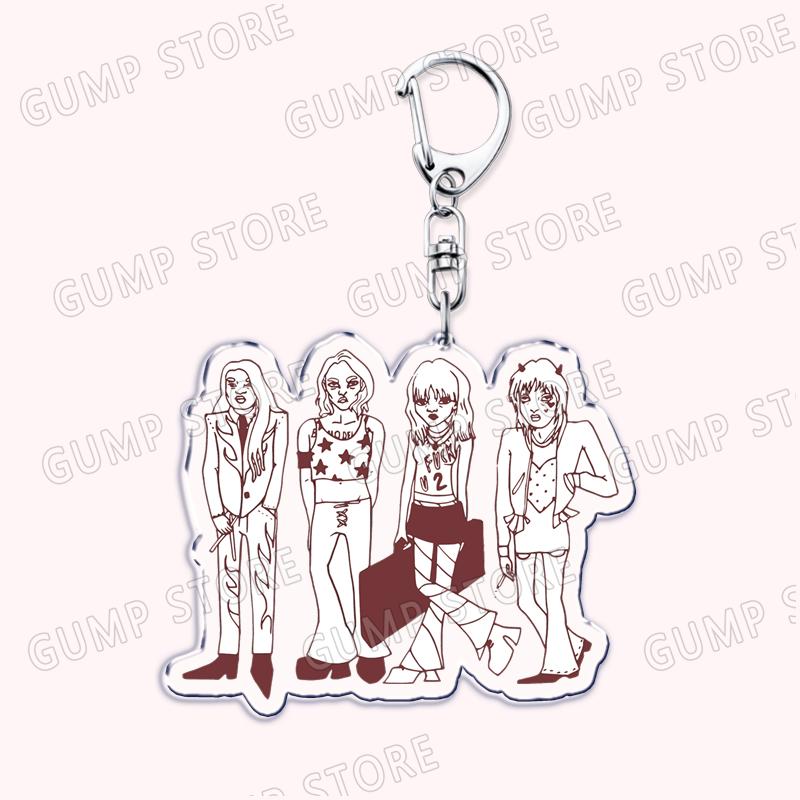 Maneskin Ethan Keychains for Women Accessories Aesthetic Damiano David Thomas Raggi Eurovision Music Keyring Fans Friends Gifts