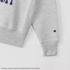 Champion Long Sleeve Graphic REVERSE Crew Neck Silver Gray x Navy Men's Sweatshirt, 11.5oz, Fleece-Lined, Print, WEAVE® Sweatshirt, C3-C026,