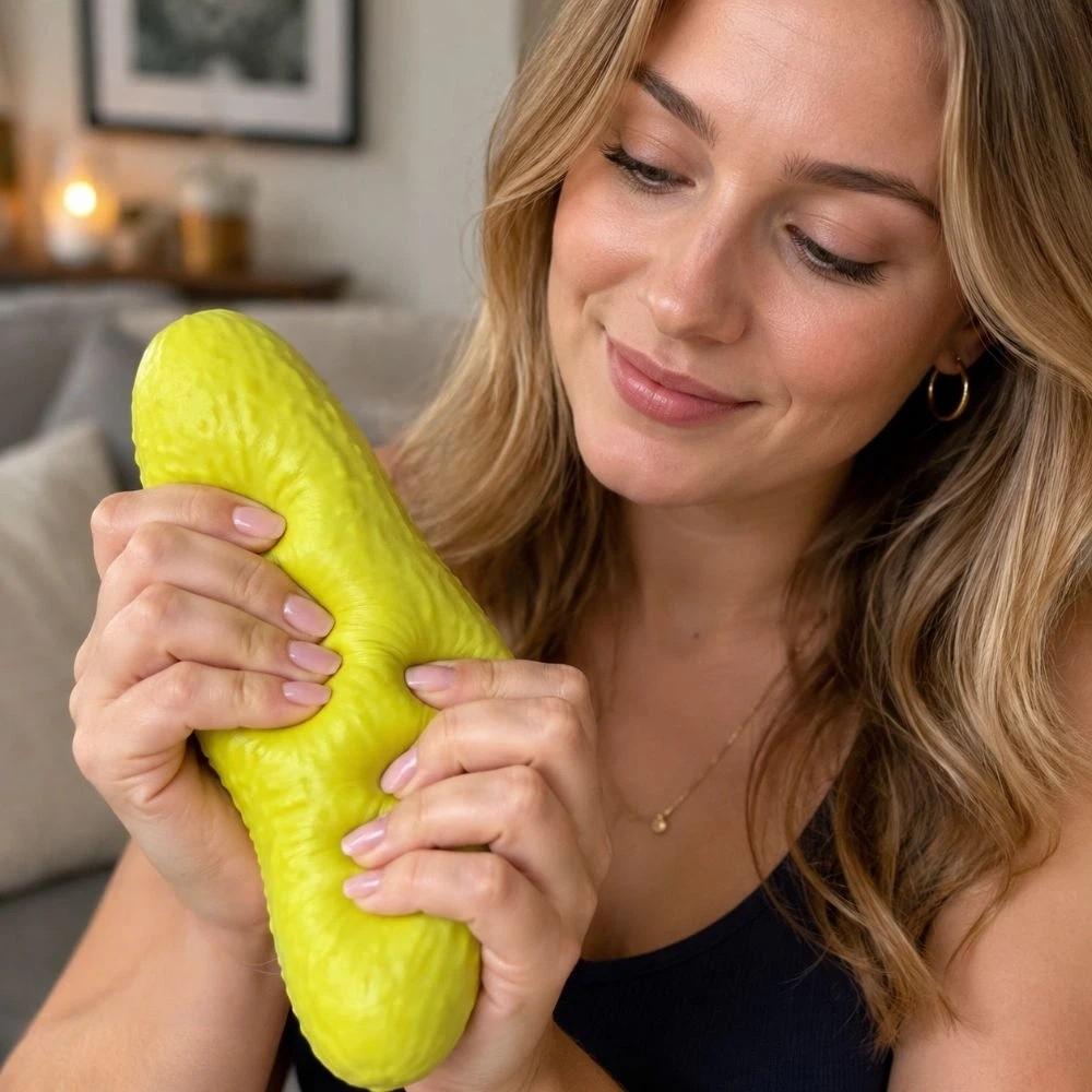 Slow Rebound Cucumber Squeezable Toys Stretchy Texture Pickled Cucumber Pinch Toy Sensory Toy