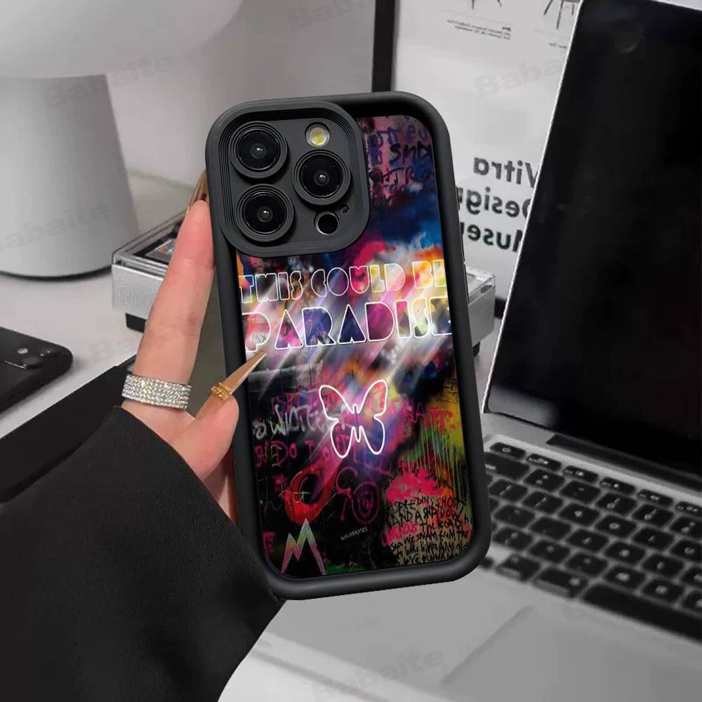 Moon Music Coldplay Band For IPhone 17 15 13 12 11 14 Pro Max X XR XS 16 Plus Shockproof Candy Back Cover