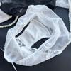 Ladies Summer Court Style Small Male Main Mesh Lace  Up Mid Waist Triangle Briefs