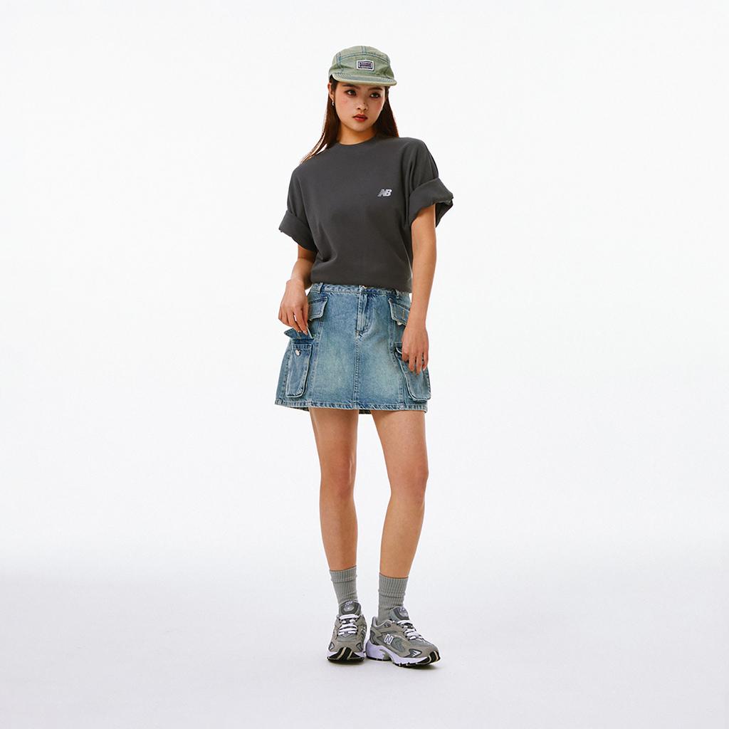 New Balance NB 100% Cotton T Shirt Unisex Charcoal Black AMT41333-ACK