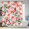 Delightful Pink Bloom Watercolor Shower Curtain Flower Decor for Bathroom Home Decoration In Various Sizes
