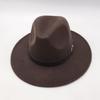 British Style Jazz Cap Breathable Wearproof Pure Color Fedora Hat for Daily Wear