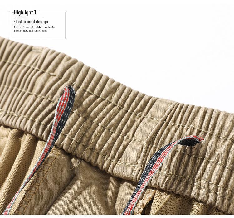 Men's Plus Size Loose Fit Elastic Waist Workwear Pants for Autumn and Winter.