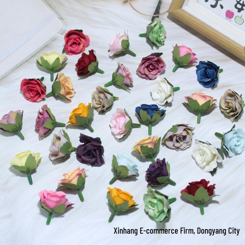 Handgefertigte Mailand Rose Künstliche Blume für Zuhause, Hochzeitsdekoration und DIY Kopfschmuck