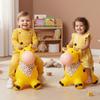 Children's Jumping Hopper with Pump Giraffe Yellow with Bandana