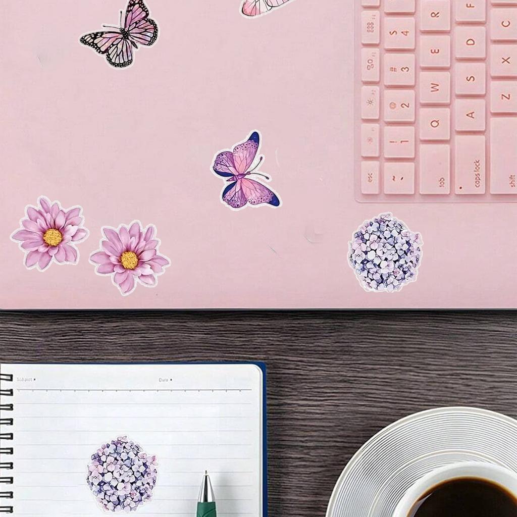 Butterfly Stickers - 500PCS Embossed Waterproof Decals for Nails, Journals & DIY Crafts (Self-Adhesive, Mixed Colors)
