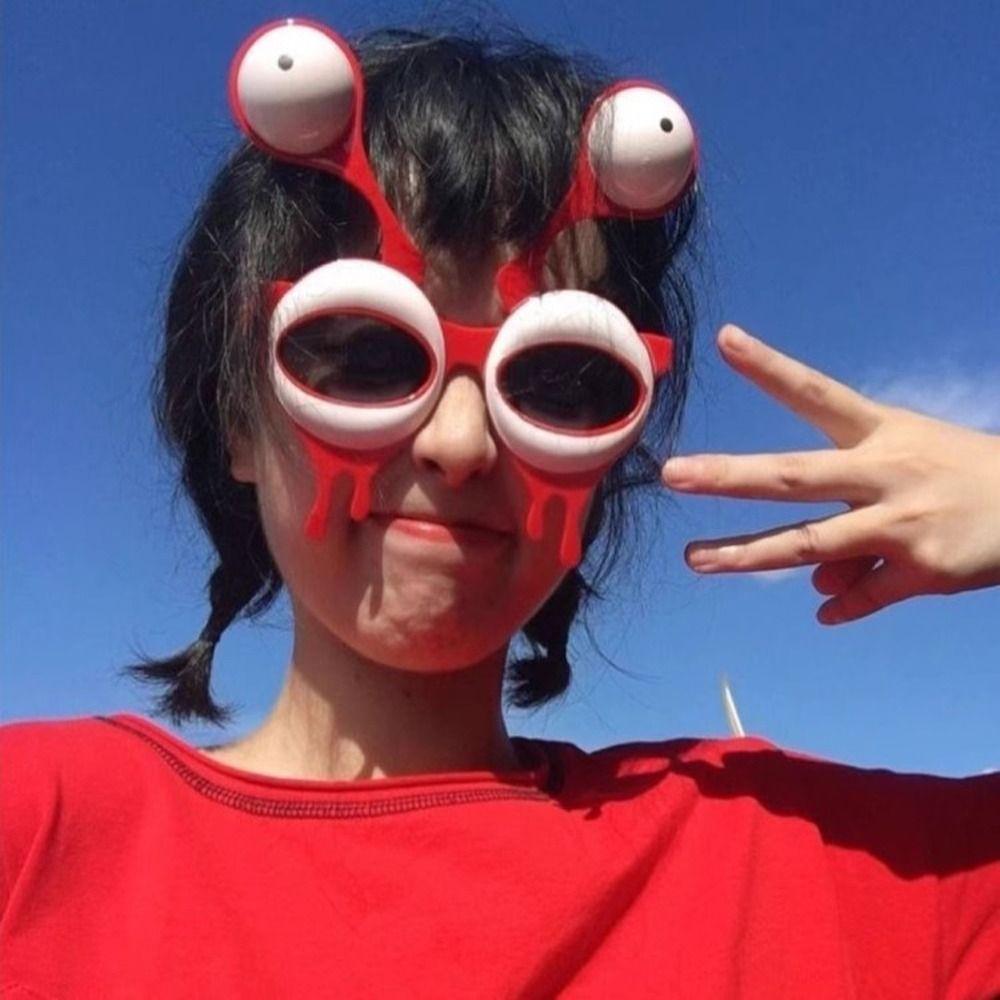 Alien Funny Eye Glasses Tentacle Frog Eye Eyewear Novelty Alien Sunglasses  Cosplay