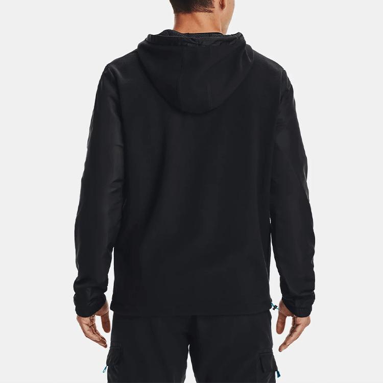 Under Armour CGI Utility 1/2 Zip Hooded Jacket Men Black 1366199-001
