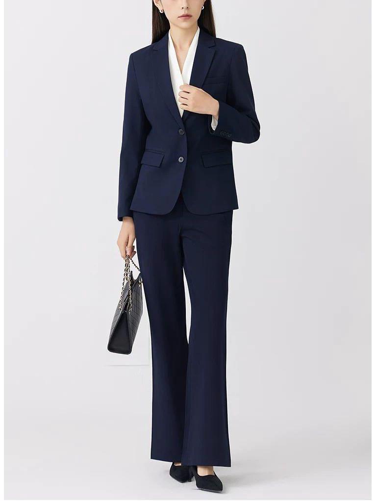 Women's Slim Fit Two-Button Wrinkle-Free Interview Suit Set