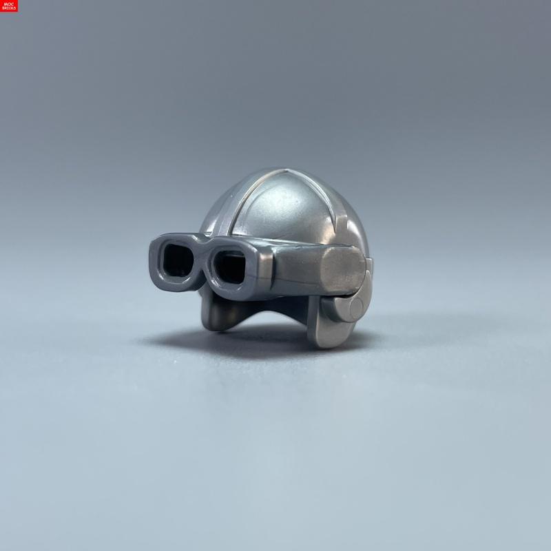 MOC Bricks 30170 30171 Pilot helmet Headgear Visor goggles 4cm Figure Wear DIY Building Blocks Toys Birthday Gifts