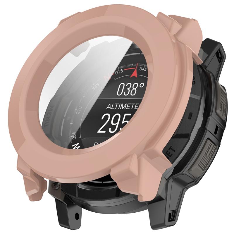 PC Case + Tempered Glass for Garmin Instinct3 45mm/50mm Full Cover Screen Protector Anti-scratch Film Bumper Protective Accessories