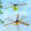 6pcs/set Pull String Helicopter Toy Random Color Recommended for Children 3 and Up Wonderful for Outdoor Fun Gatherings
