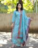 Indian Women Designer Kurta Pant Dupatta Set Bollywood Top Tunic Kurti Salwar Suit Dress