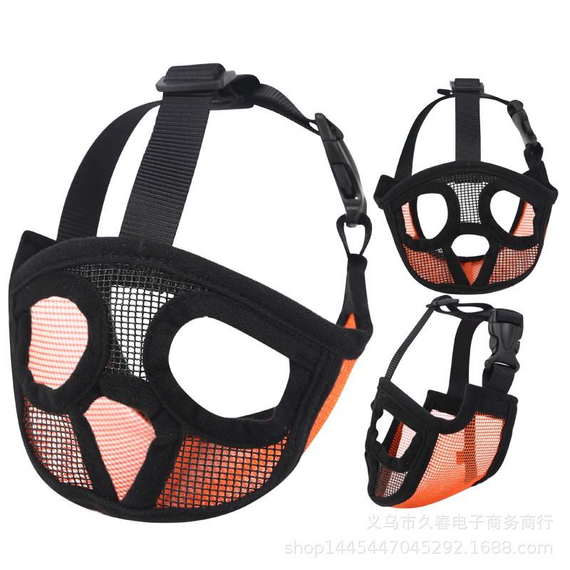 Adjustable Dog Muzzle Bulldogs Frenchies Pugs Shih Tzus Lhasa Apsos With Tongue Hole Breathable PVC Safety Snout Cover