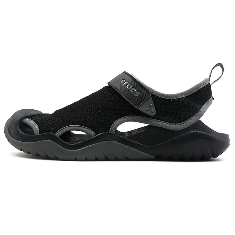 Crocs Swiftwater Sandals Black Dark Grey Men s 205289-001 EU 45-46