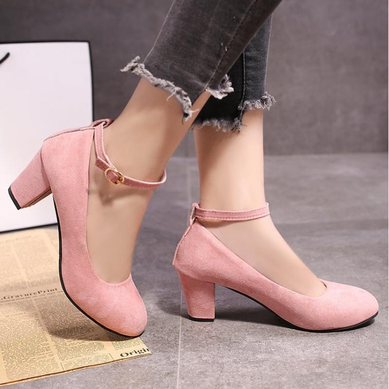 Spring Autumn New Suede Women's Shoes Fashion buckle antislip footwear Shallow mouth Comfort Single shoes Ladies casual pumps
