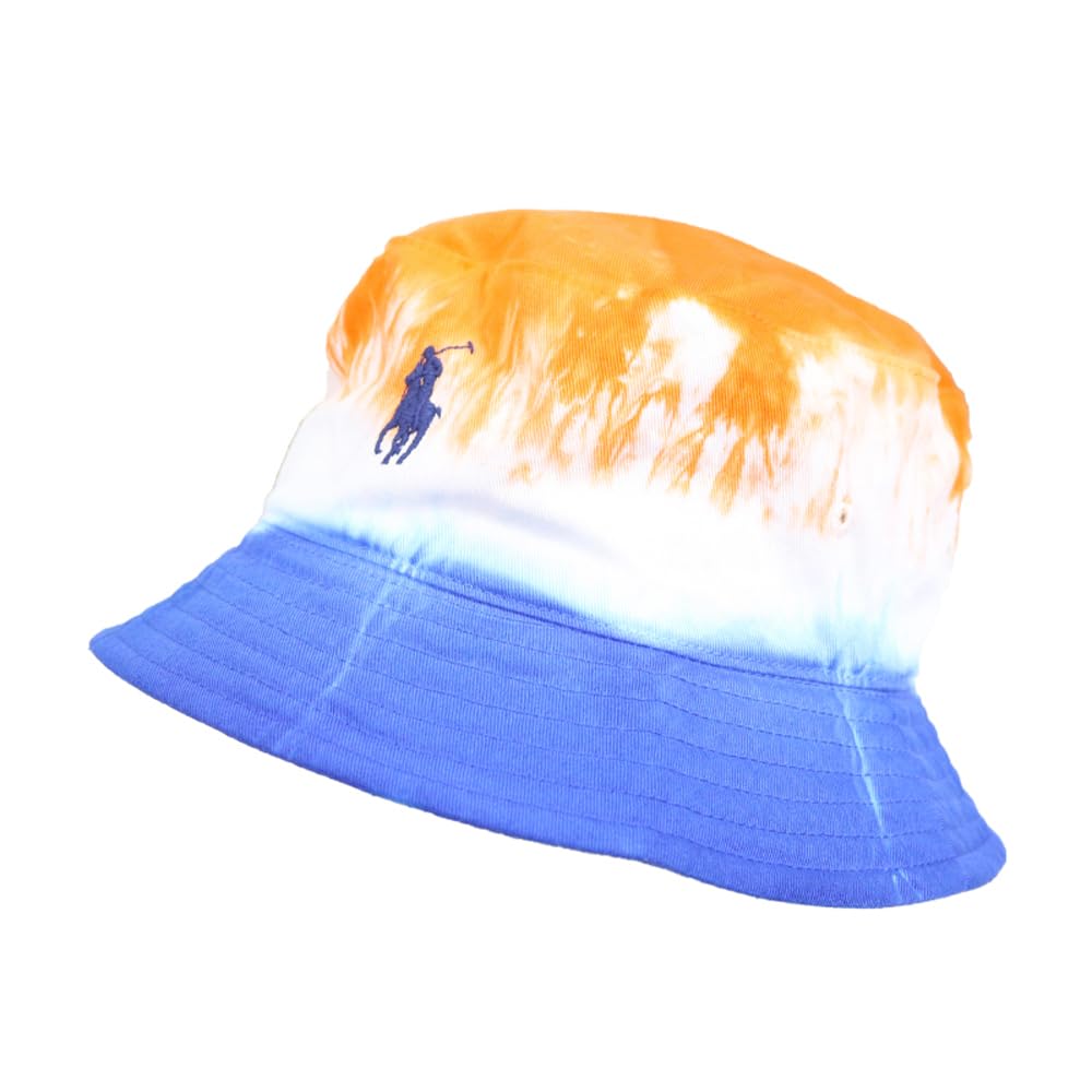 

(Поло Ральф Лорен) Мужская и женская панама из хлопкового твила с вышивкой пони, в технике тай-дай, размер L/XL, МУЛЬТИ [Б/у]