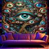 Psychedelic Eye of God UV Tapestry Print Large Tapestry Wall Hanging Wall Tapestry  Decor Living Room Bedroom Home