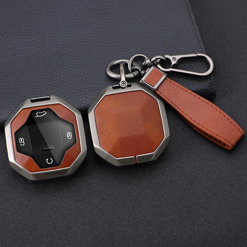 Styling Mouldings Car Fob Remote Control Key Case For Chery Jetour Traveller 2023 2024 Jetour T2 Key Full Cover Holder Chain Aut