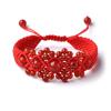 Agate Red Rope Hand-Woven Flower Blooming Rich Bracelet Ethnic Style Exquisite Couple Girlfriend Fashion Jewelry Handmade Auspicious Clouds
