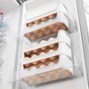 Plast Kjøleskap Sidedør Eggebrett Friskholdende flerlags eggoppbevaringsstativ Spesial plassbesparende eggholder for kjøkken