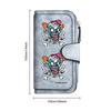 Gothic Clown Print Long Wallet Cool Punk Leather Card Holder Fashion Casual Portable Zipper Purse for Daily Use