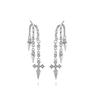 Fashion Jewelry 18K Gold Plated 925 Silver Earrings Piercing Jewelry 925 Sterling Silver Tassel Chain Stud Earrings for Women