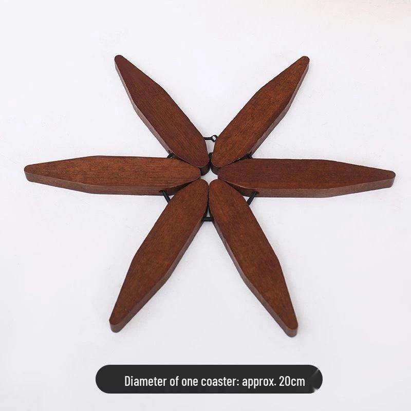 Solid Wood Christmas Tree Heat Insulation Coaster for Dining Table - Anti-scalding Mat