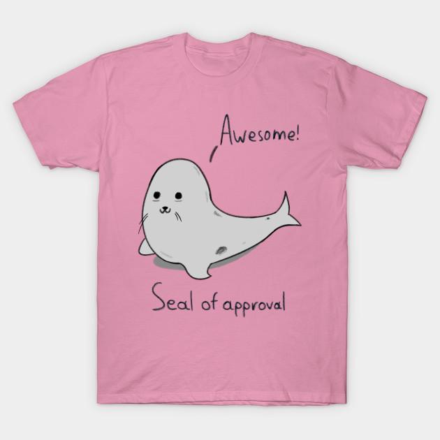 T Shirt Women Seal Of Approval Harajuku Print Kawaii Tshirt Summer Short Sleeve Female T-Shirt Top Tee