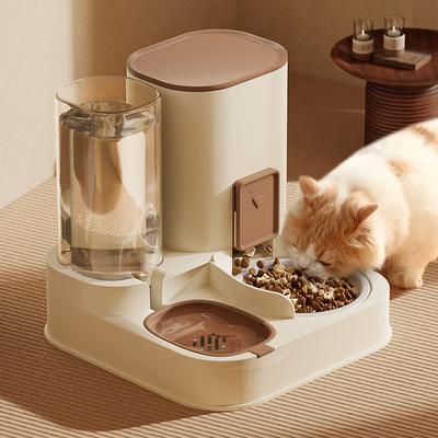 Automatic Feeding and Watering All-in-one Machine Pet Large-capacity Drinking Water Feeder Cat Food Feeder Cat and Dog Drinking Water