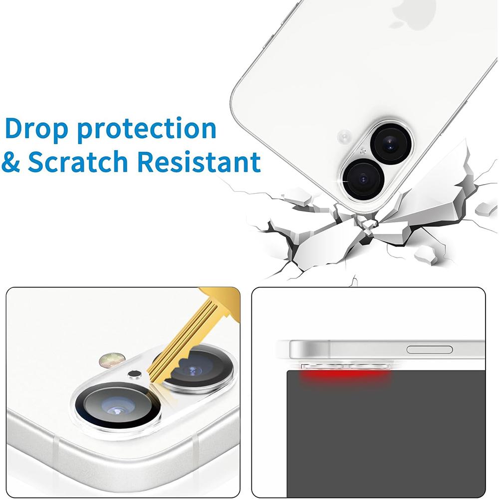 3Pcs Camera Lens Protector Film for iPhone 17 Air 16 E 15 Plus 14 Pro 13 12 11 X Xs Max Xr 17E, 9H Hd Clear Tempered Glass Lens Drop Protection Cover