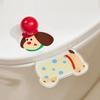 Self-Adhesive Sausage Dog Toilet Lid Holder Toilet Lifting Device Seat Cover Opener  Bathroom